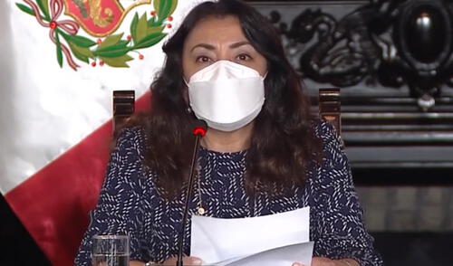 Jefa de gabinete no adelantó qué tipo de cambios harían, pero el presidente descartó días antes un confinamiento total. Foto: captura de TV Perú Jefa de gabinete no adelantó qué tipo de cambios harían, pero el presidente descartó días antes un confinamiento total. Foto: captura de TV Perú