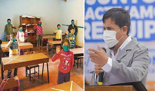 Patricia, junto a ocho niños, ha retomado labores semipresenciales. Foto: RPP/difusión