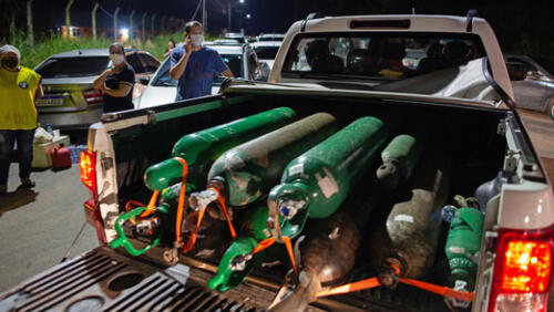 La explosión se produce en momentos en que Brasil atraviesa una mortífera segunda ola de la pandemia del coronavirus. Foto: AFP