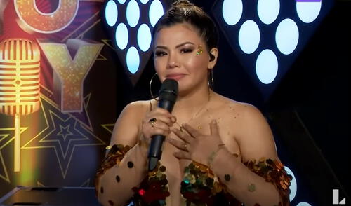 Estrella Torres le dedica canción a su fallecida abuelita en Yo soy, grandes batallas, grandes famosos. Foto: captura de Latina