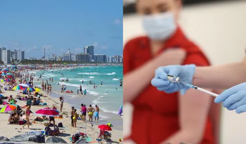 Miami vacunará gratis a turistas extranjeros con Pfizer, dijo su alcalde. Foto: composición EFE