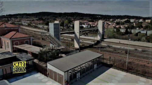 La estación de Gardanne se ha transformado en un moderno centro de transporte intermodal donde se combinan varios medios de transporte como autobuses, bicicletas, trenes, taxis. Foto: Euronews