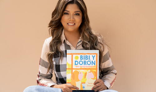 La cantautora y narradora Zhenna Luque con su primer libro de cuentos para niños, que trata de dos perritos en tiempos de pandemia. La cantautora y narradora Zhenna Luque con su primer libro de cuentos para niños, que trata de dos perritos en tiempos de pandemia.