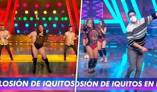 La orquesta iquiteña se presentó en vivo en el reality de competencias con su más reciente éxito musical. Foto: captura/América TV