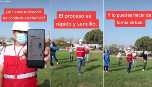 En el metraje se observa a un trabajador del MTC enseñando lo fácil que es realizar dicho trámite. Foto: captura de TikTok