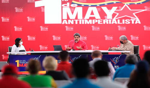 Nicolás Maduro destacó el modelo chavista aplicado en este siglo XXI en Venezuela. Foto: Prensa Miraflores/EFE