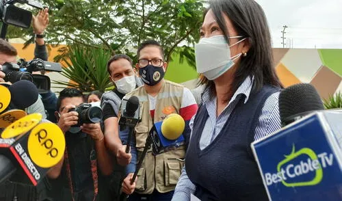 Keiko Fujimori señaló que ella también se someterá a una prueba para descartar infección por COVID-19. Foto: Gianella Aguirre/URPI-LR