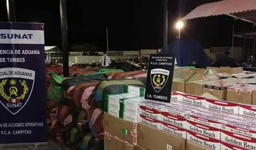 Esta mercadería se encontraba en un camión de carga que había partido desde la ciudad de Lima. Foto: Sunat