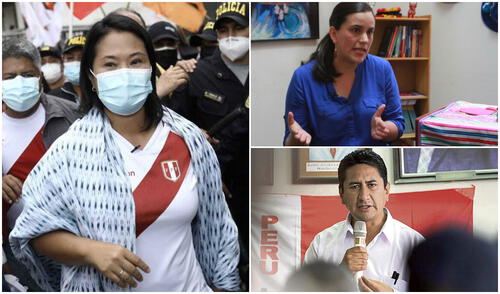 Keiko aseguró que tanto Cerrón como Mendoza son de extrema izquierda. Foto: Composición La República/ difusión