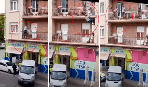 El joven arriesgó su vida para rescatar a una mujer de 80 años. Foto: captura de YouTube