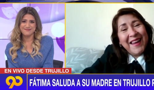 Fátima Aguilar celebra el Día de la Madre con encuentro virtual con su mamá. Foto: captura de Latina