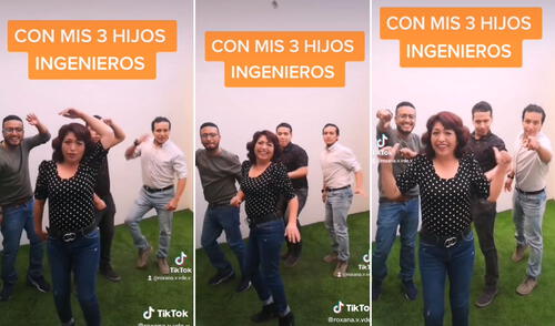 El baile de esta familia cautivó a miles de usuarios en las redes sociales. Foto: captura de TikTok