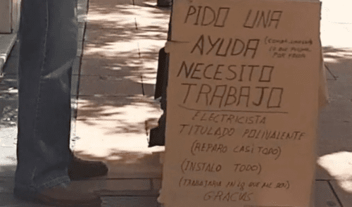 El hombre es un electricista que perdió su empleo durante la pandemia. Foto: captura de Facebook