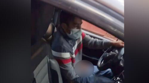 Cusco. Sujeto huyó apenas se dio cuenta de que agraviada lo grababa. Foto: captura video