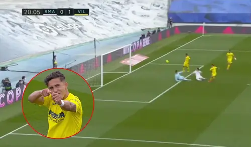 Yéremi Pino aprovechó una mala salida de Courtois para el 1-0. Foto: captura de video/ESPN