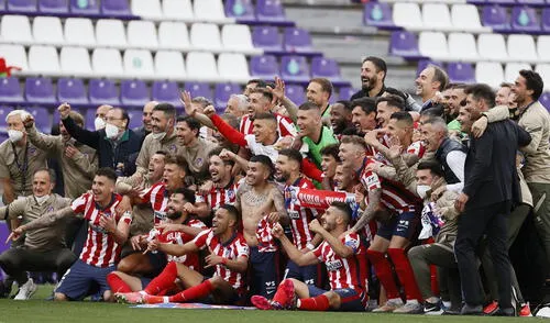 Como hace siete años, Atlético de Madrid se consagró campeón en la última fecha de LaLiga. Foto: EFE Como hace siete años, Atlético de Madrid se consagró campeón en la última fecha de LaLiga. Foto: EFE