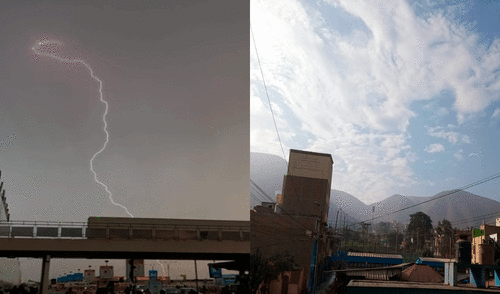 Truenos y lluvias se registraron en la capital. Foto: difusión