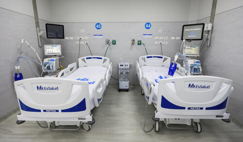 Área está implementada con modernos equipos biomédicos como máquinas de monitoreo, respiradores y puntos de oxígeno. Foto: EsSalud