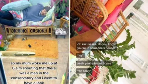 La joven fue hacia donde estaba el extraño con cámara en mano para grabar todo. Foto: captura de TikTok