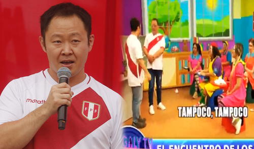 Kenji Fujimori bailó con algunas actrices del elenco de JB en ATV. Foto: composición/La República/captura de ATV Kenji Fujimori bailó con algunas actrices del elenco de JB en ATV. Foto: composición/La República/captura de ATV