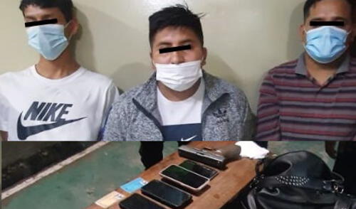 A los detenidos se les encontró celulares, billeteras, cartera y dinero sustraído a clientes de chifa. Foto: PNP A los detenidos se les encontró celulares, billeteras, cartera y dinero sustraído a clientes de chifa. Foto: PNP