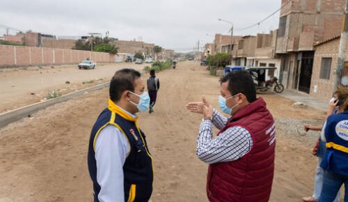 Marco Gasco y Luis Díaz anunciaron proyecto en la avenida Pedro Cieza de León. Foto: Gobierno Regional de Lambayeque