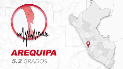 Sismo remece Arequipa la tarde de este domingo. Foto: Composición La República