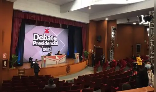 Todo queda listo para el debate presidencial protagonizado por Castillo y Fujimori. Foto: La República / Oswald Charca