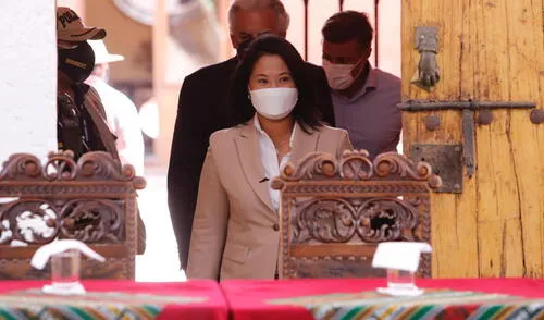 La candidata de Fuerza Popular hizo un juramento por la democracia durante un evento llevado a cabo en Arequipa. Foto: Oswald Charca/La República