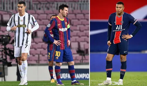 La prometedora carrera de Mbappé ha llevado a que muchos lo consideren como un jugador de igual o mayor nivel que Messi y Ronaldo. Foto: composición/AFP