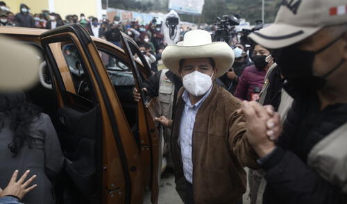 El candidato a la presidencia por Perú Libre mencionó que no viajará a Lima para recibir el flash electoral. Pedro Castillo. Foto: Aldair Mejia