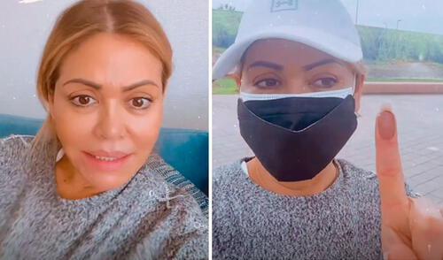 Gisela Valcárcel mostró a través de sus historias de Instagram cómo fue el proceso de votación en el local que le tocó. Foto: captura Gisela Valcárcel / Instagram