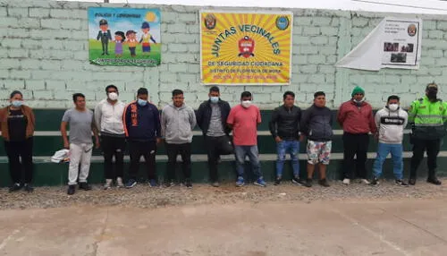 Los detenidos fueron conducidos a la Comisaría de Florencia de Mora. Foto: PNP Los detenidos fueron conducidos a la Comisaría de Florencia de Mora. Foto: PNP