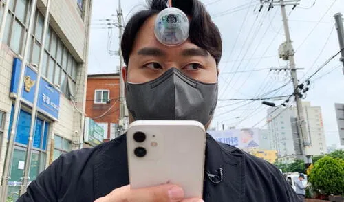 El inventor surcoreano probó su ojo robot por las calles de Seúl. Foto: Computer Hoy