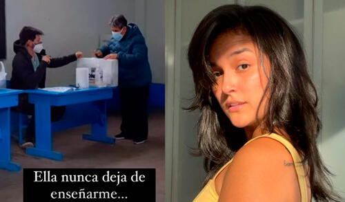 Daniela Darcourt acudió a las urnas de votación al lado de su abuelita, quien también participó en las elecciones 2021. Foto. Daniela Darcourt / Instagram Daniela Darcourt acudió a las urnas de votación al lado de su abuelita, quien también participó en las elecciones 2021. Foto. Daniela Darcourt / Instagram