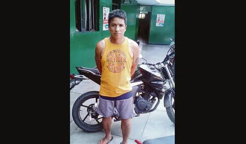 Richard Romero utilizó una motocicleta para robar un equipo celular. Foto: MP Richard Romero utilizó una motocicleta para robar un equipo celular. Foto: MP