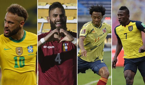 Brasil vs. Venezuela y Colombia vs. Ecuador serán los encuentros por la primera fecha de la fase de grupos. Foto: composición/AFP
