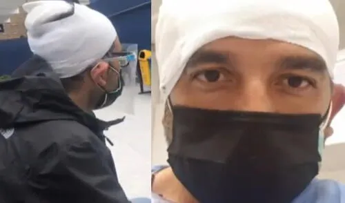 El hombre sufrió golpes en la cabeza, espalda y pierna. Foto: captura de ATV