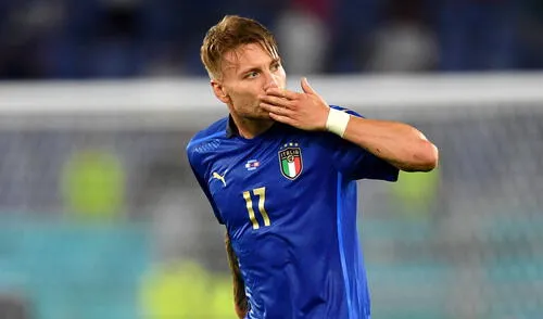 El delantero de la Lazio anotó el último tanto en la goleada de Italia sobre Suiza. Foto: UEFA El delantero de la Lazio anotó el último tanto en la goleada de Italia sobre Suiza. Foto: UEFA