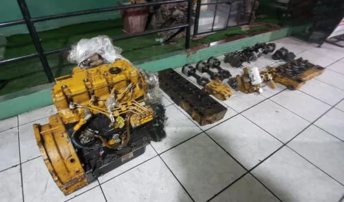 La mayoría de los repuestos robados era de la marca Caterpillar. Foto: Grace Mora / URPI - LR