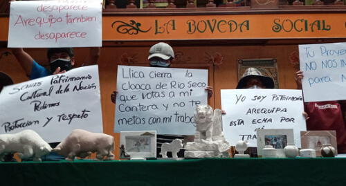 Artesanos dieron sus descargos en una conferencia de prensa este martes. Foto: cortesía radio Líder Artesanos dieron sus descargos en una conferencia de prensa este martes. Foto: cortesía radio Líder