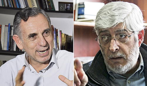 Economistas. Pedro Francke y Óscar Dancourt, del equipo económico de Perú Libre. Foto: difusión