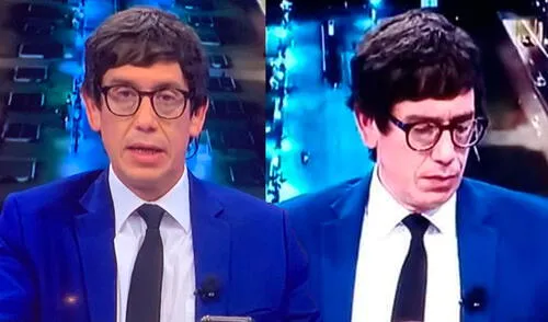 Jaime Chincha entrevistaba a la politóloga Denisse Rodríguez cuando ocurrió el sismo. Foto: captura RPP