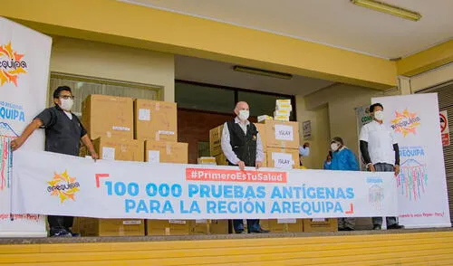 Salud también entregó 600.000 equipos de protección para el personal de salud. Foto: Geresa