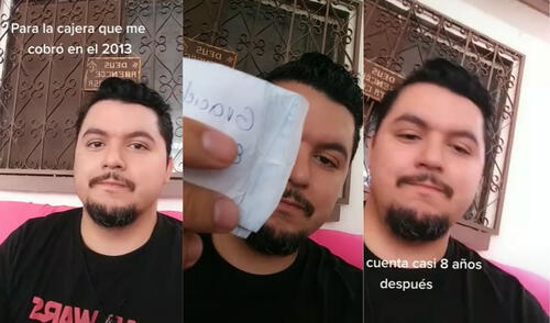 Nilton indicó, en el metraje, que el ticket era de julio de 2013. Foto: captura de TikTok