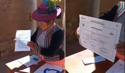 Presentó certificado de la ONPE por ejercer como miembro de mesa. Foto: captura video Radio Galaxia Moquegua Presentó certificado de la ONPE por ejercer como miembro de mesa. Foto: captura video Radio Galaxia Moquegua