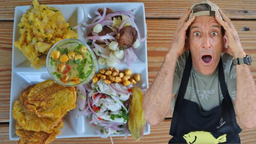 El influencer y su hijo Lorenzo, conocido como ‘Descocaos’, resaltaron la facilidad de preparación del plato. Foto: captura de YouTube