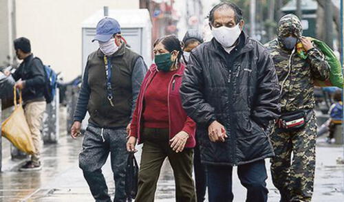 Mal tiempo. El descenso de la temperatura será más notorio en las noches, señala el Senamhi. Foto: difusión