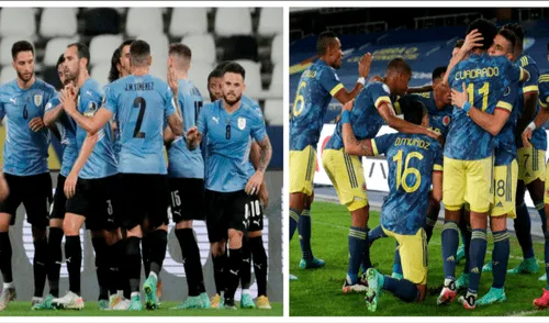 Uruguay vs. Colombia se baten a duelo por el pase a semifinales en la Copa América. Foto: EFE