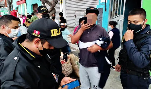 Delincuente fue atrapado en la esquina de la avenida España y la calle Sinchi Roca. Foto: Seguridad Ciudadana MPT